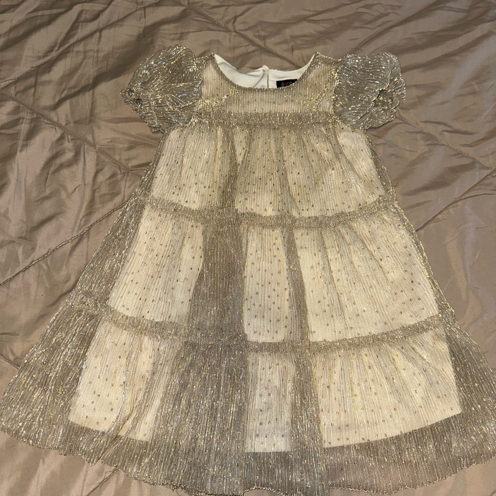 Lilt Gold and Cream Shimmer Dress